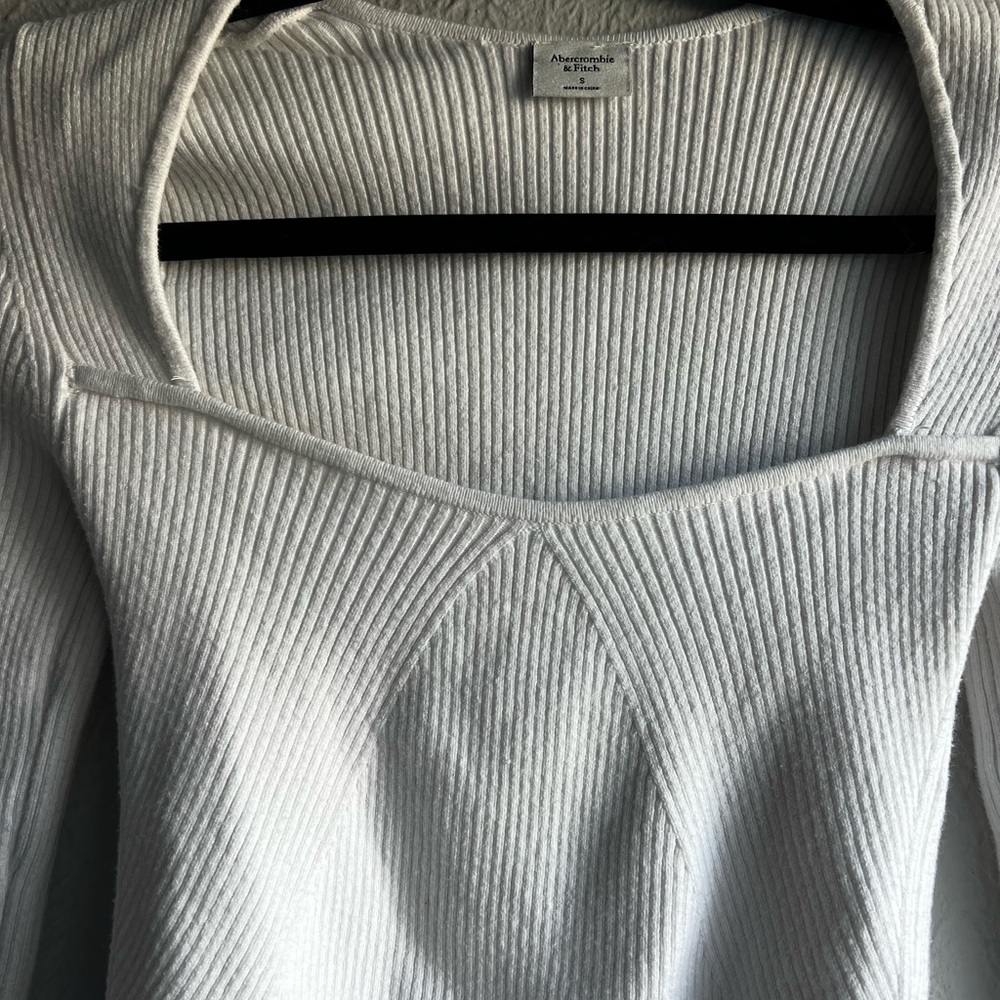 Abercrombie & Fitch Cream Ribbed Sweater - Picture 3 of 5